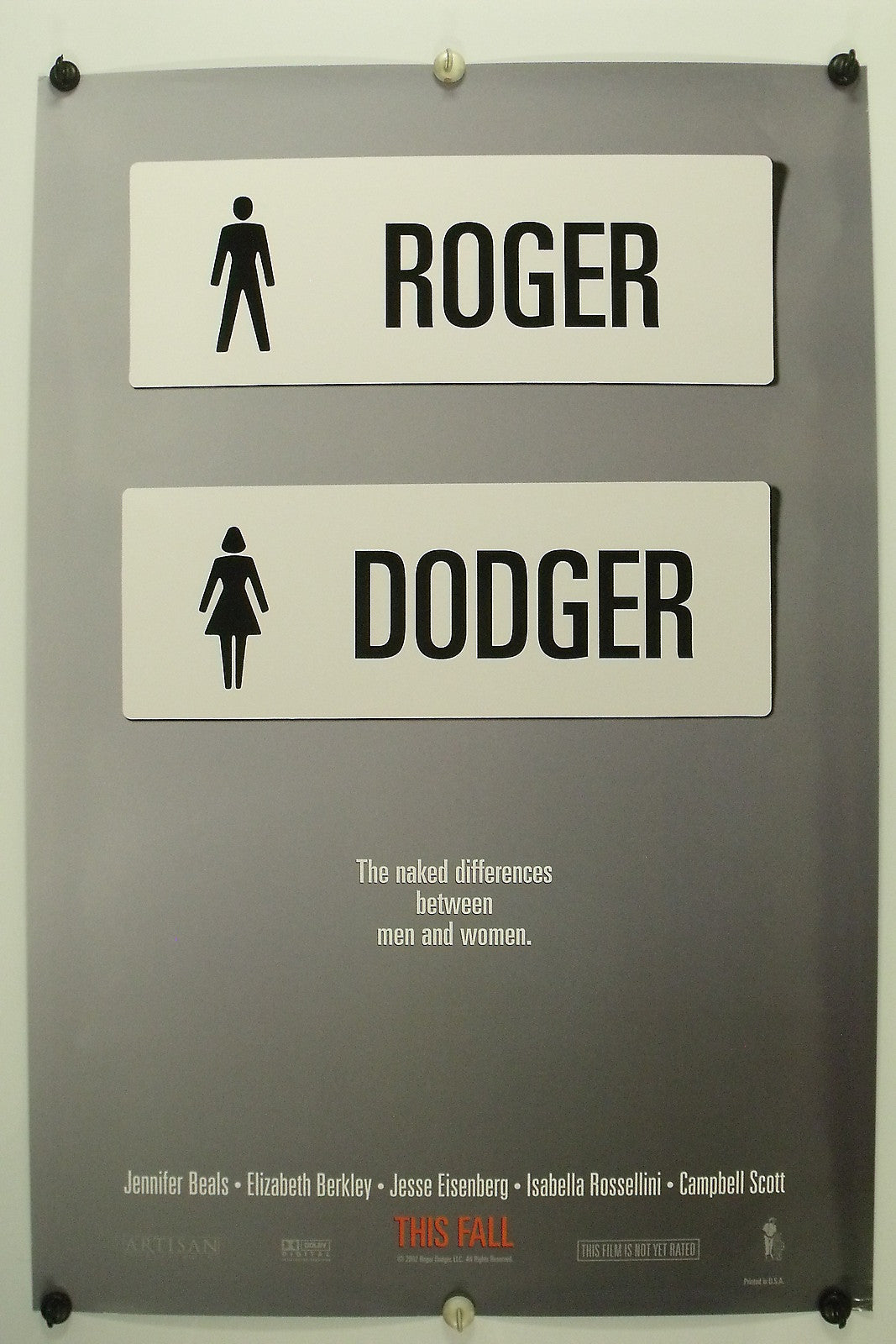 ROGER DODGER -  Jesse Eisenberg - Original Movie Poster - 2002 Rolled DS C8