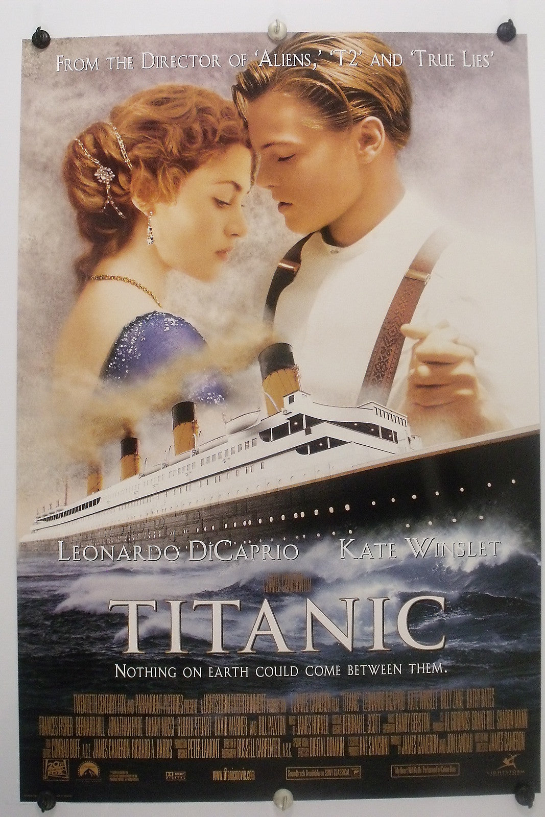(2) TITANIC - Leonardo DiCaprio - Original Movie Posters  1997  Rolled DS C9