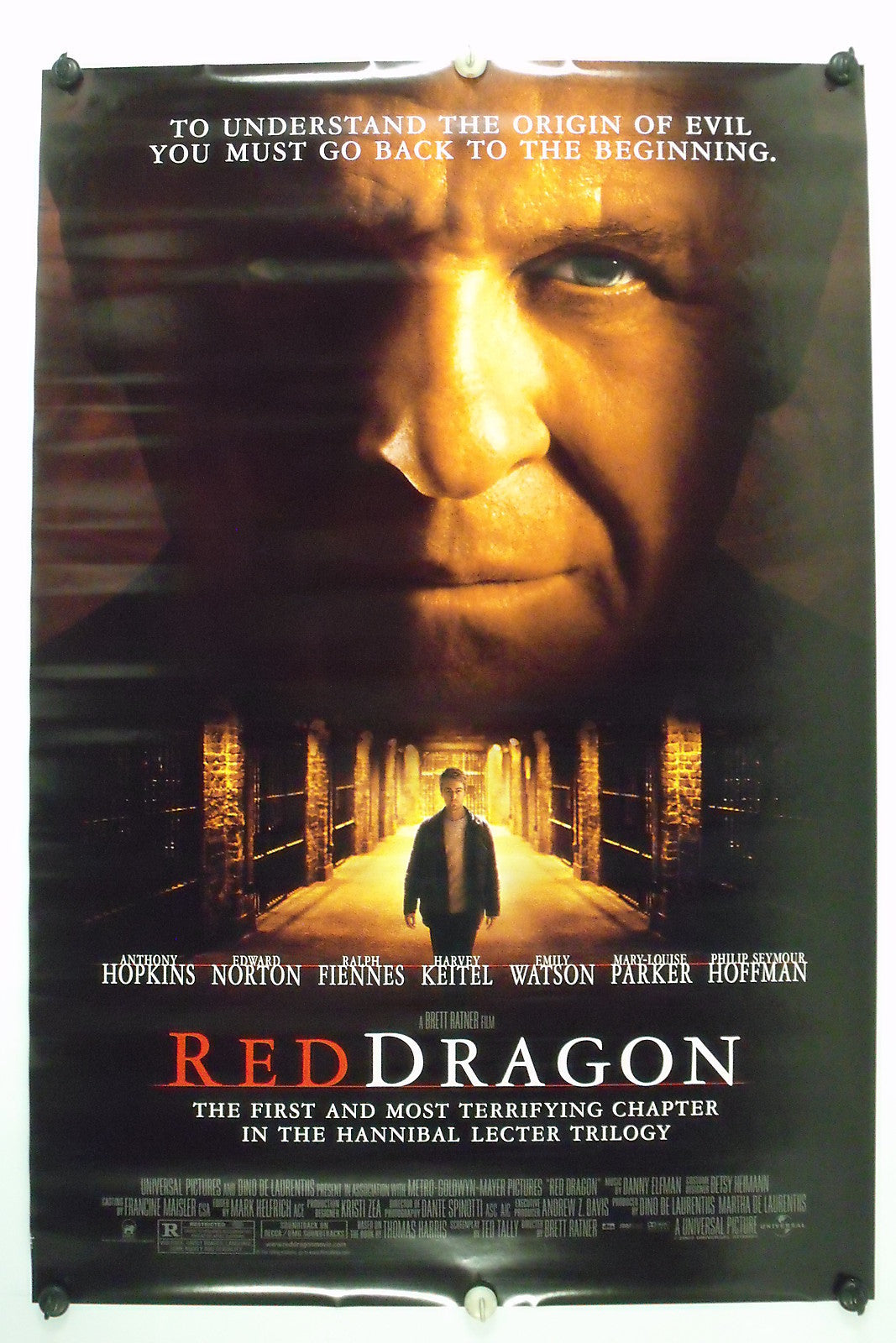 RED DRAGON - Anthony Hopkins - Original Movie Poster "B"  2002  Rolled DS C9/C10