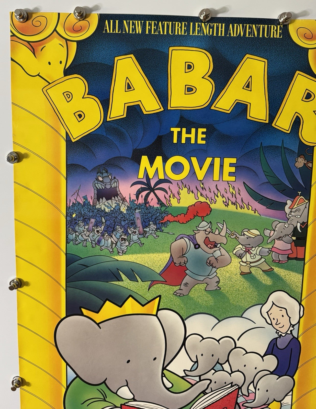 Babar: The Movie - Original Movie Poster - 1989 - Rolled SS