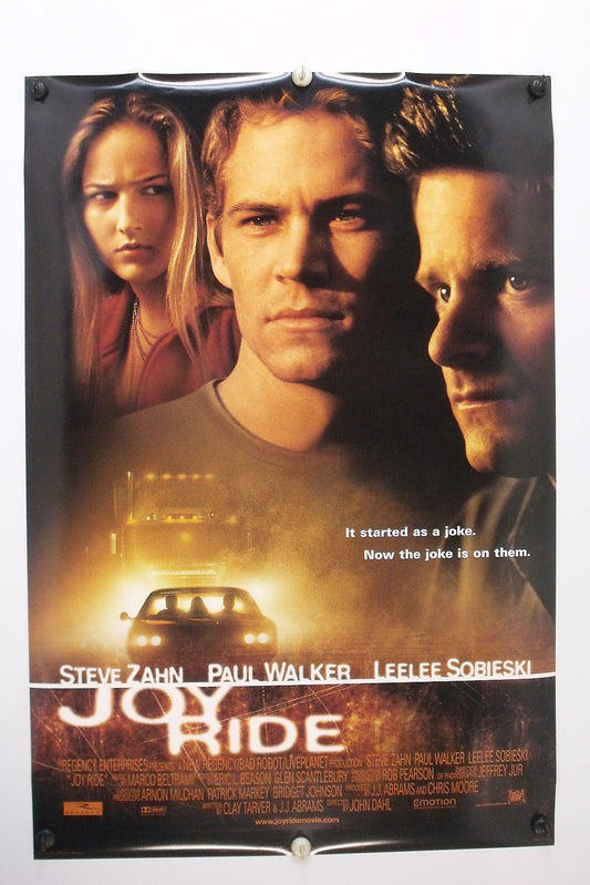 JOY RIDE - Paul Walker - Original Movie Poster  2001  Rolled Int'l "A" DS C9/C10