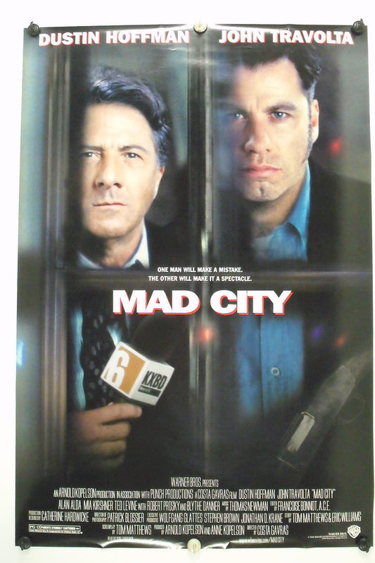 MAD CITY - Dustin Hoffman - Original Movie Poster - 1997 Rolled DS C9