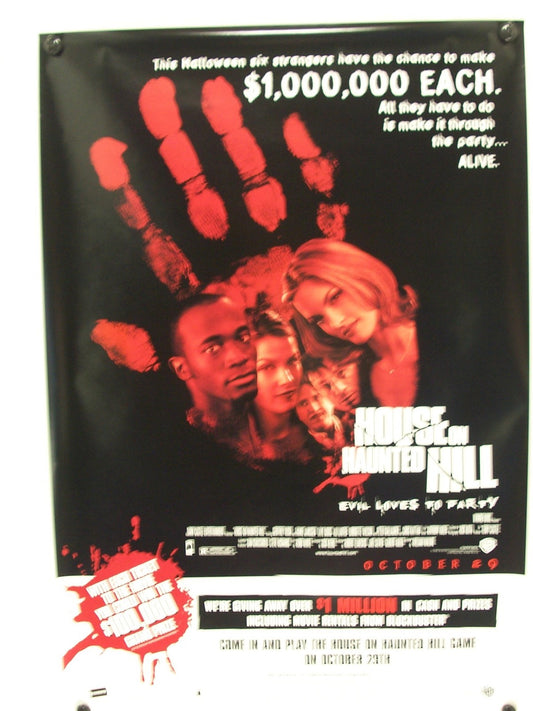 HOUSE ON HAUNTED HILL - Geoffrey Rush - Original Movie Poster  1999 Rolled DS C8