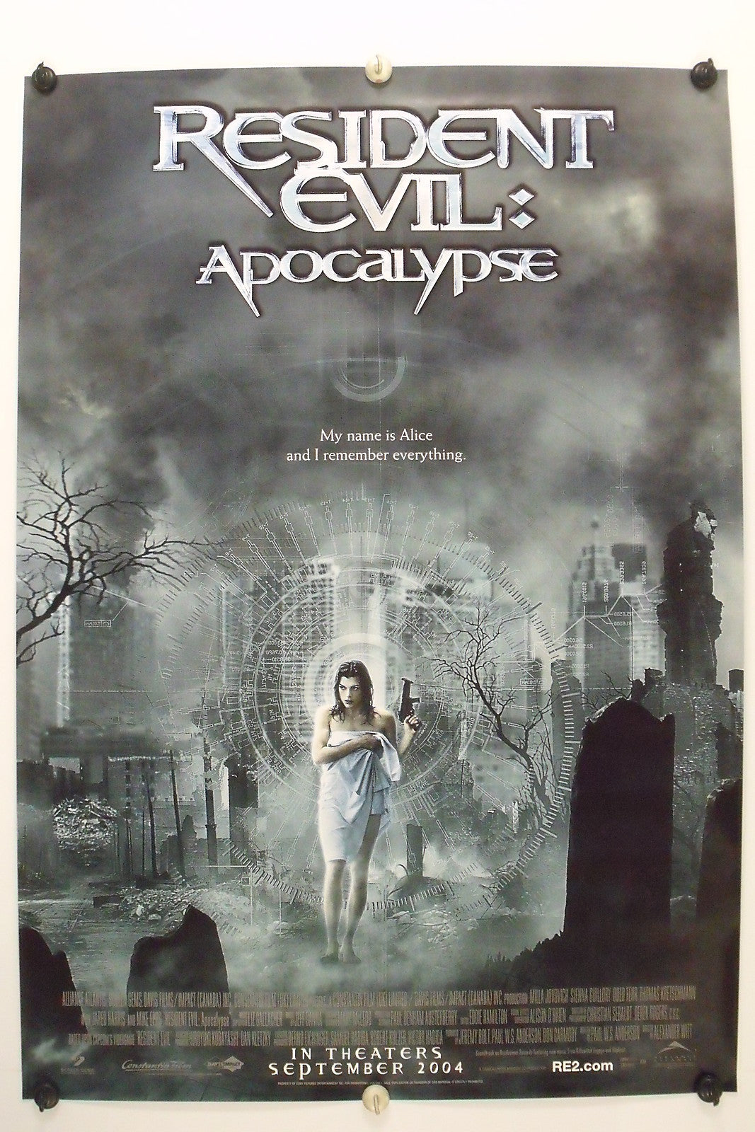 RESIDENT EVIL APOCALYPSE  - Milla Jovovich - Original 1Sh 2004  Rolled SS C9/C10