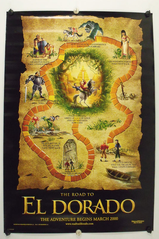 ROAD TO EL DORADO - Kevin Kline Original Movie Poster 2000  Rolled DS "A" C9/C10