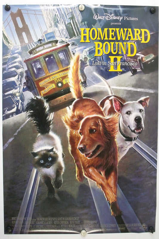 HOMEWARD BOUND II - Disney - Original Movie Poster - 1996 Rolled DS C9/C10