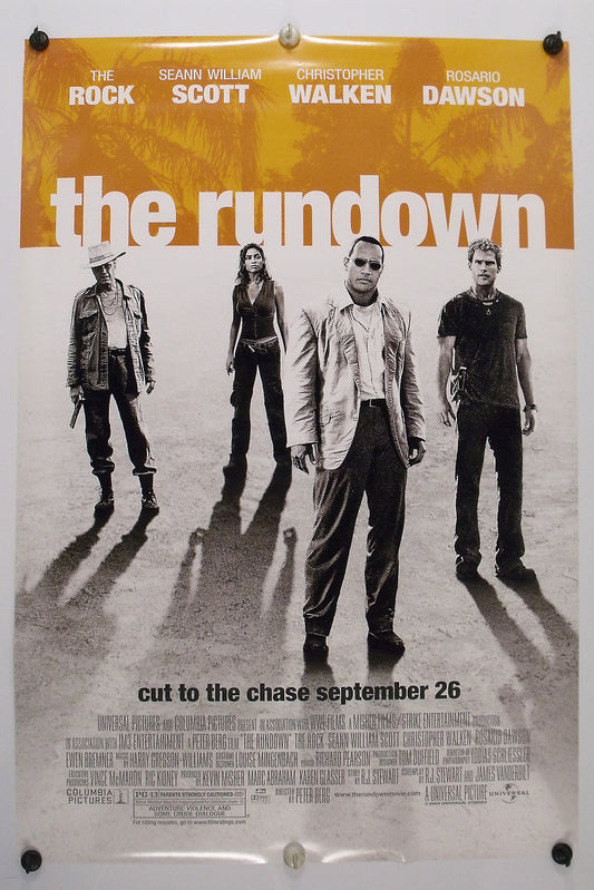 The RUNDOWN -  Dwayne Johnson - Original Movie Poster - 2003  Rolled DS C9/C10