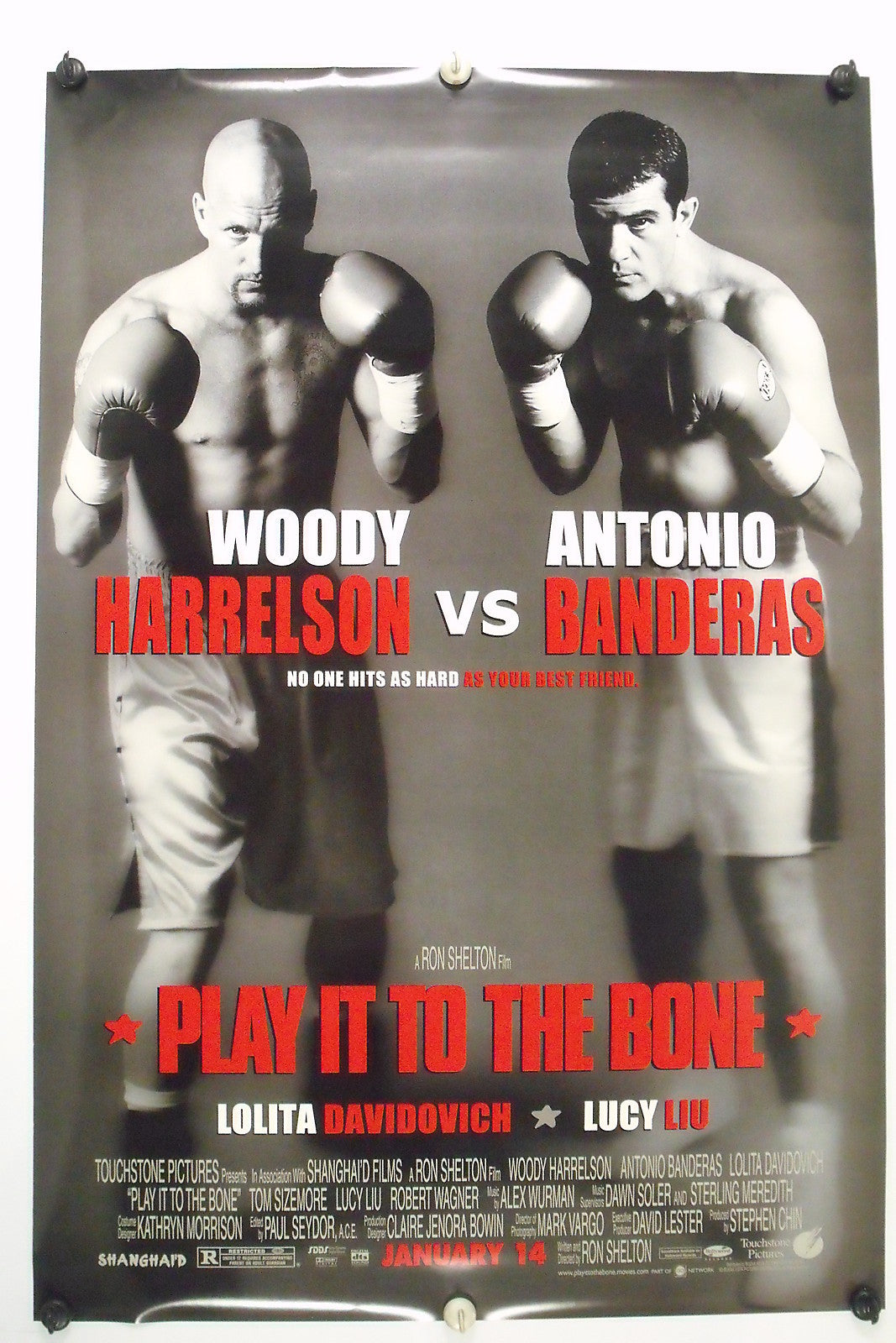 PLAY IT TO THE BONE - Woody Harrelson - Original Movie Poster  1999 Rolled DS C9