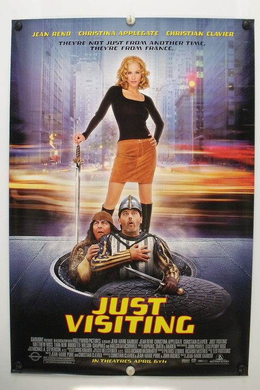 JUST VISITING - Christina Applegate - Original Movie Poster - 2001  Rolled DS C9