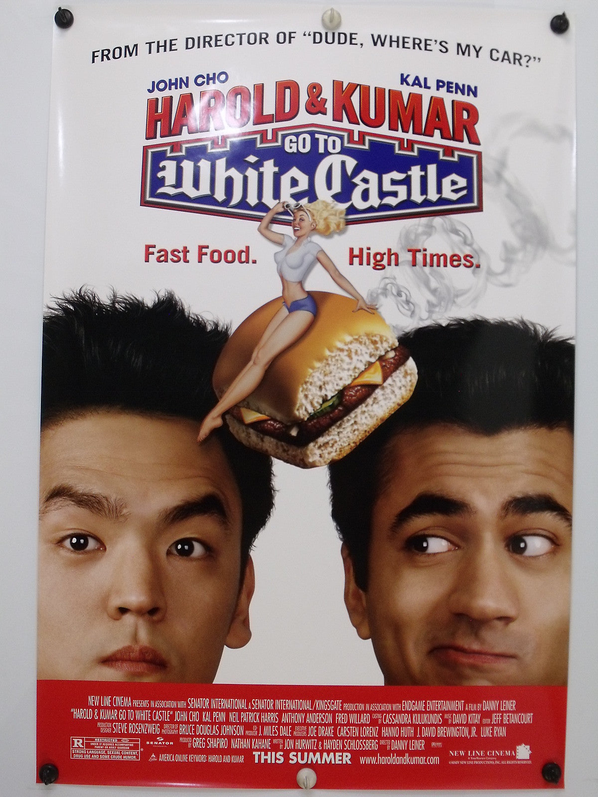 HAROLD & KUMAR go to WHITE CASTLE - Original Movie Poster - 2004  Rolled SS C9