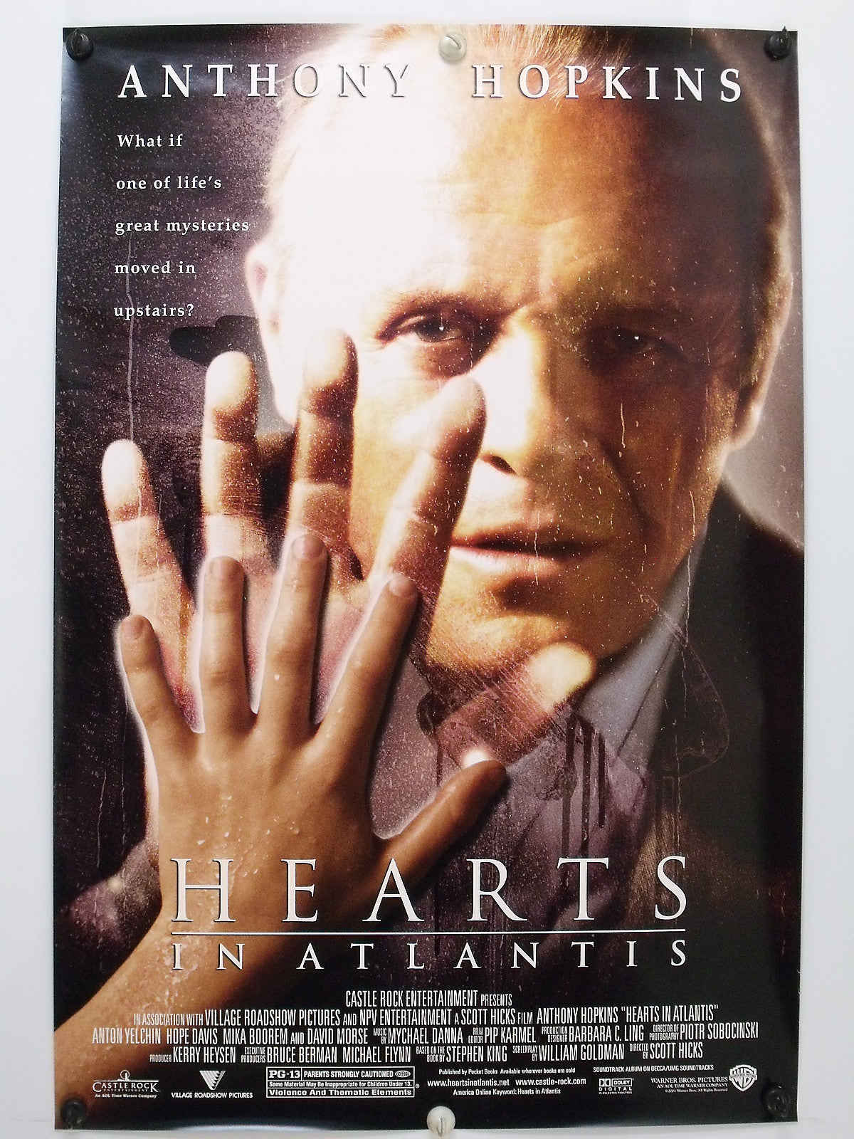 HEARTS IN ATLANTIS  Anthony Hopkins - Original Movie Poster - 2001  Rolled DS C9