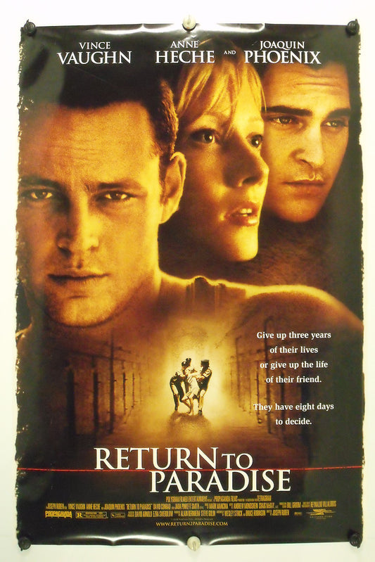 RETURN TO PARADISE - Vince Vaughn - Original Movie Poster - 1998 Rolled DS C8