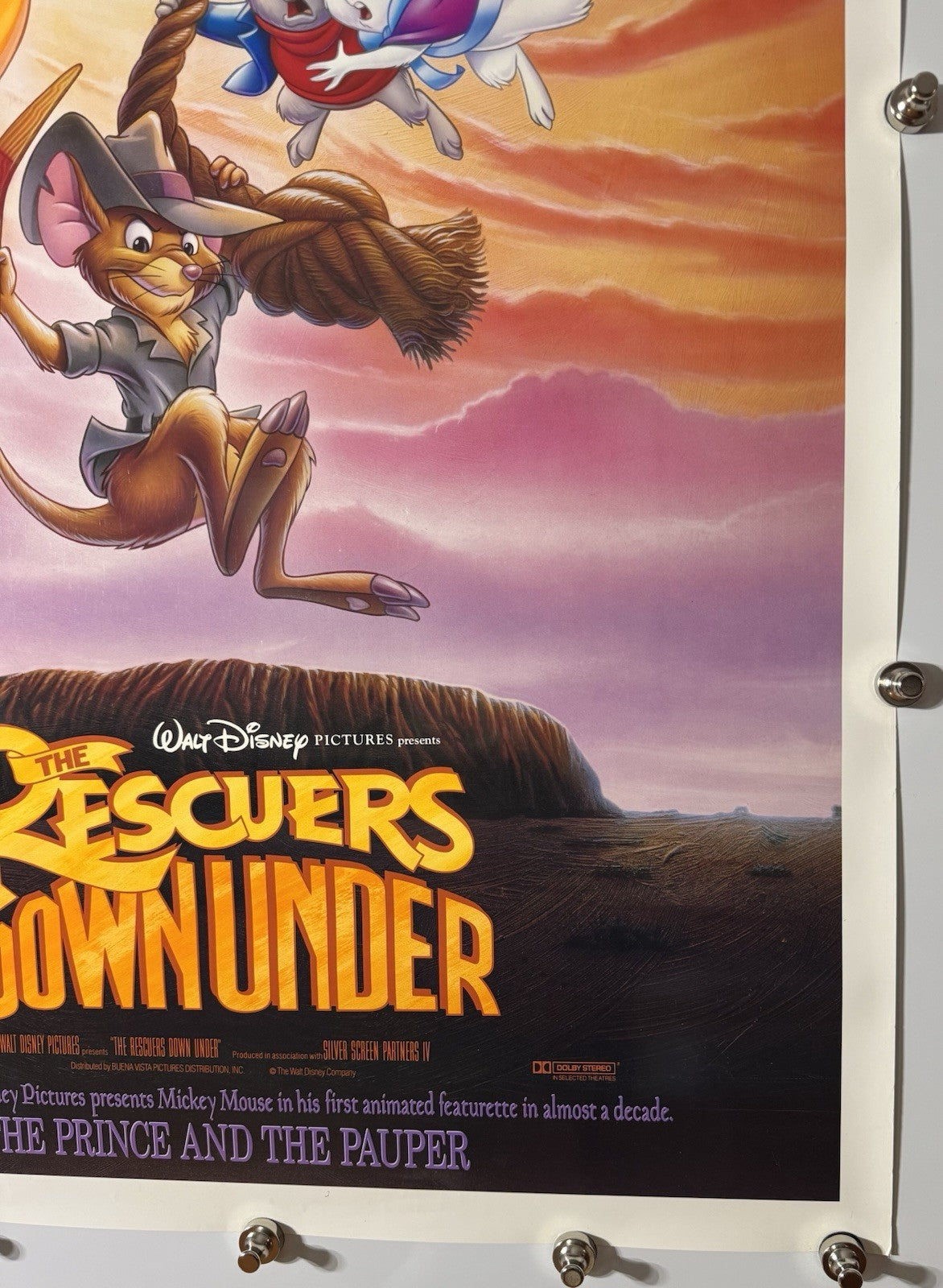 The Rescuers Down Under - Original Movie Poster - 1990 - Rolled DS