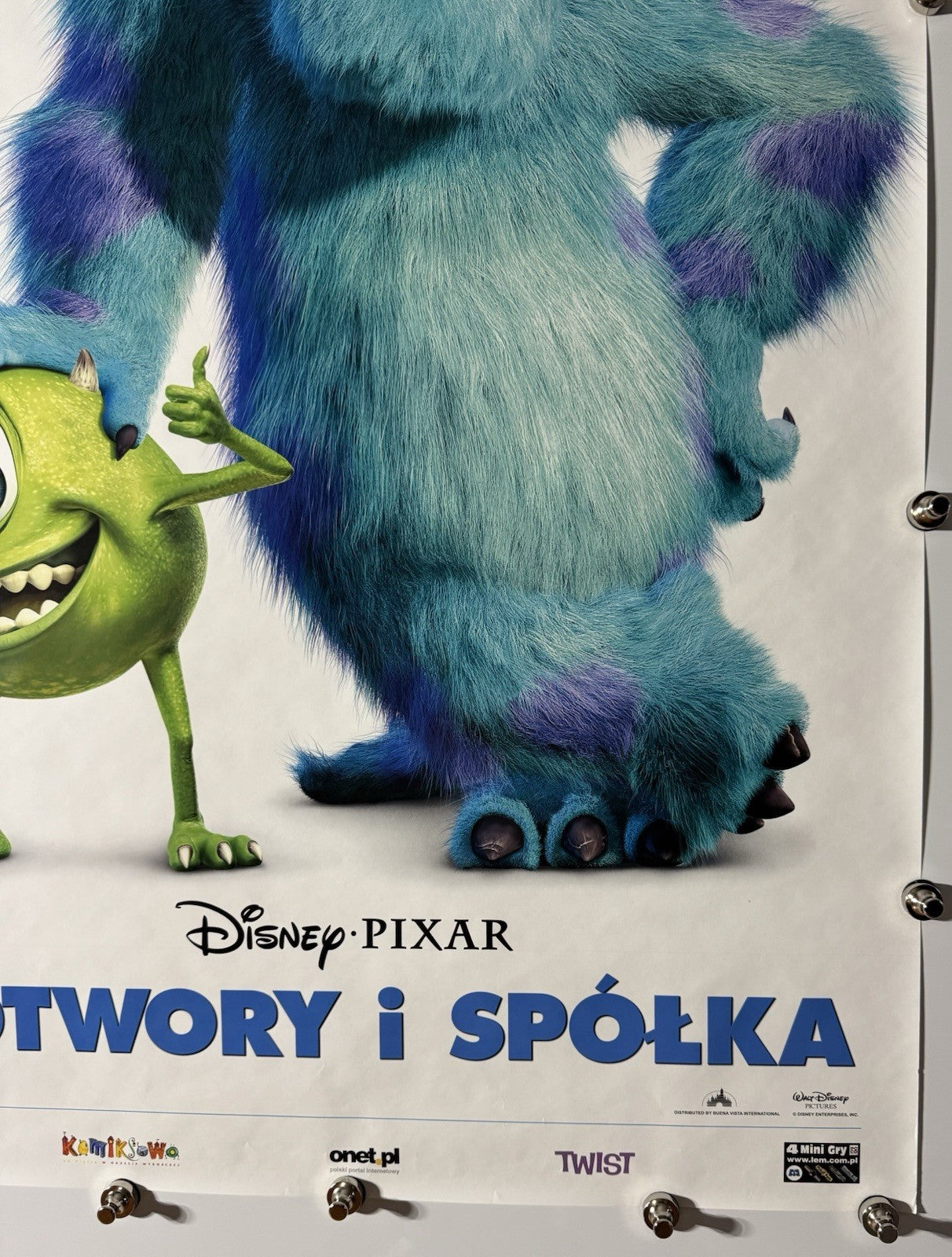 Monsters, Inc. - Original Movie Poster - 2001 - Rolled SS