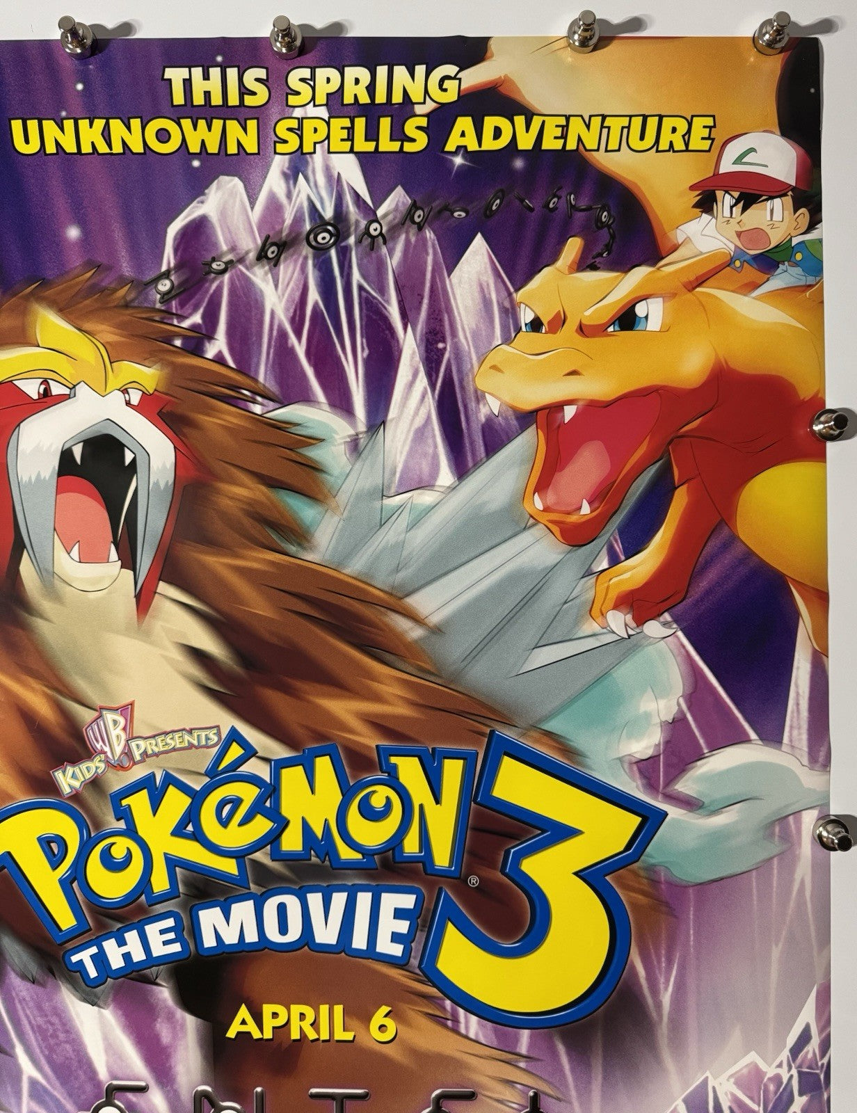 Pokémon 3: The Movie - Original Movie Poster - 2000 - Rolled DS