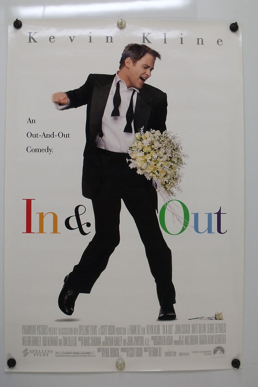IN & OUT - Kevin Kline - Original Movie Poster - 1997 Rolled DS C9