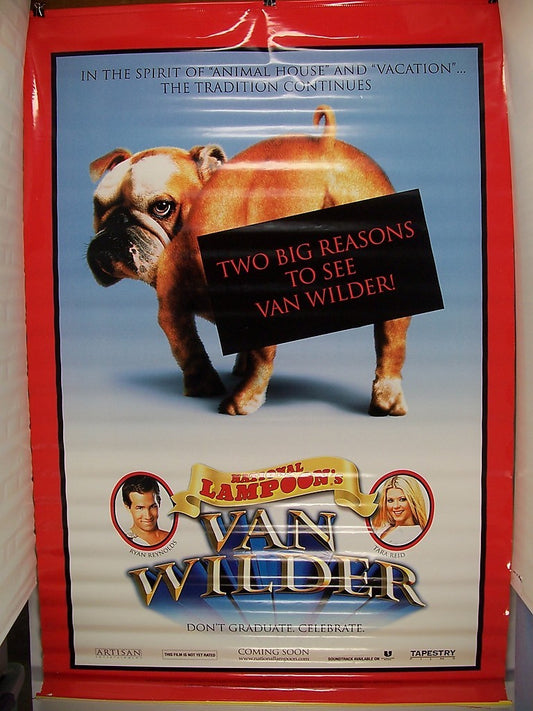 VAN WILDER - Ryan Reynolds, Tara Reid - 2002 - SS - Vinyl Banner - 4' x 6'